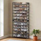 Meuble à chaussures, organiseur de chaussures à 12 niveaux, rangement à chaussures en métal pour garage, entrée, lot de 2 étagères à chaussures empilables à 6 niveaux, peut contenir 48 à 60 paires