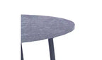 Table basse ovale Jamestown avec étagère de rangement, en ardoise rustique, béton et métal noir