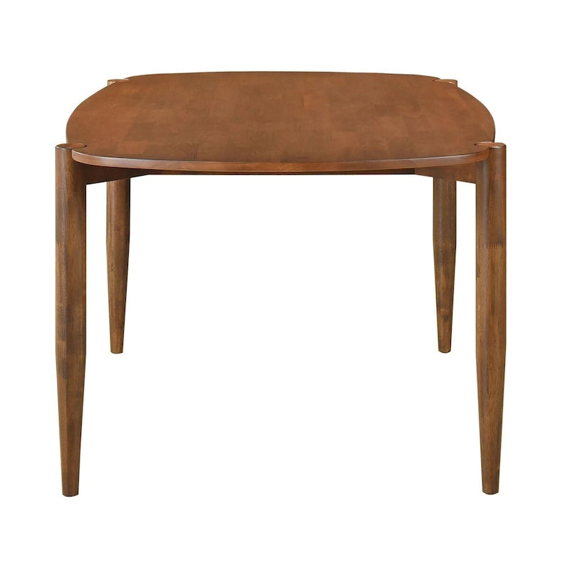 Table et chaises de salle à manger en noyer massif