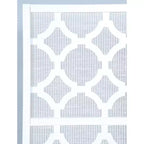 Paravent 4 panneaux motif trèfle infusé et diamant Roundhill Furniture, blanc