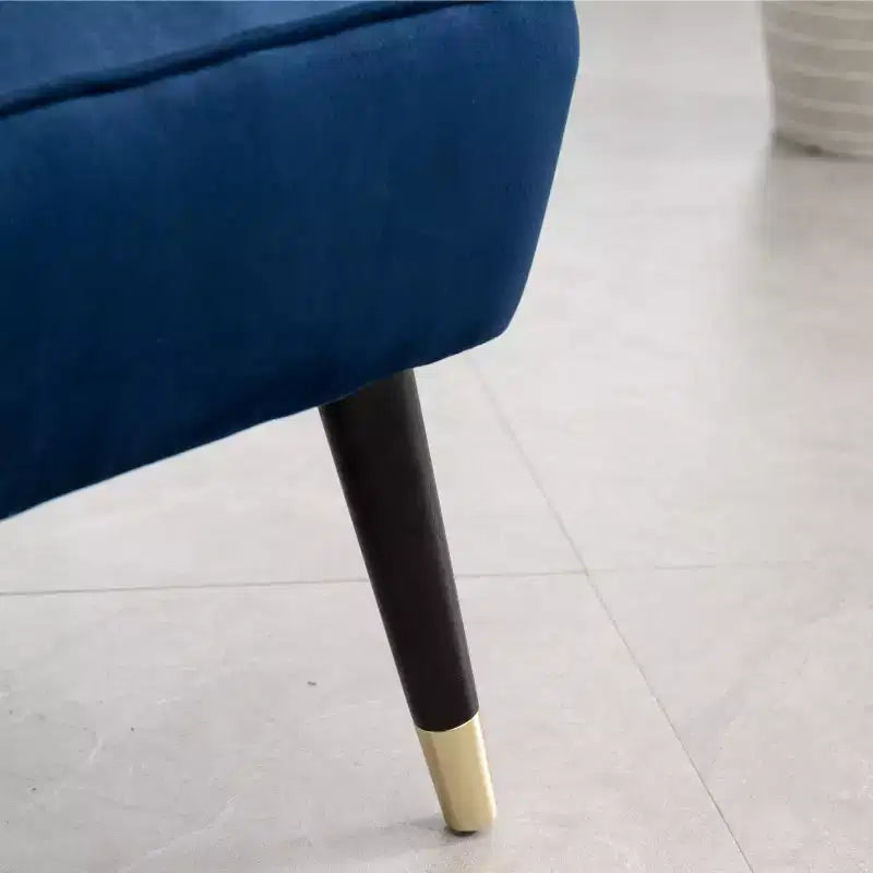 Roundhill Furniture Elon - Fauteuil d'appoint contemporain en velours, bleu