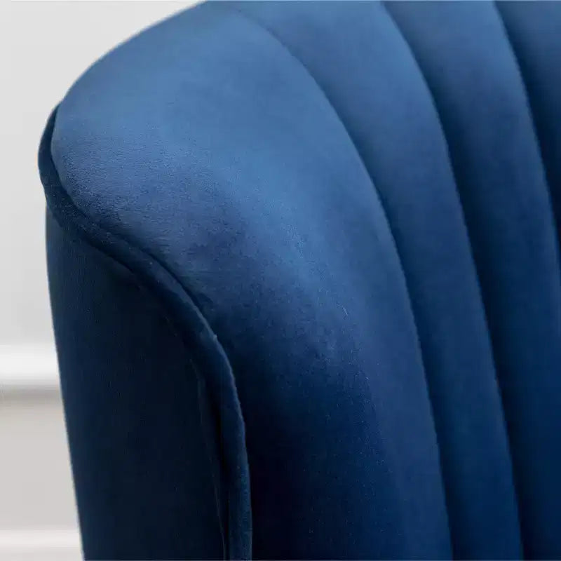 Roundhill Furniture Elon - Fauteuil d'appoint contemporain en velours, bleu