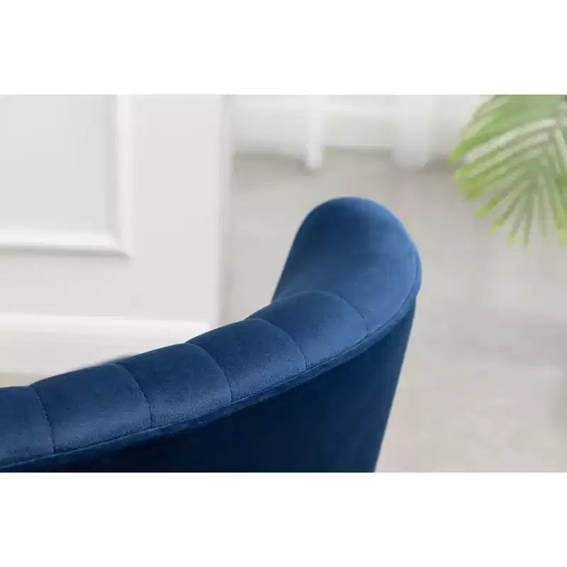 Roundhill Furniture Elon - Fauteuil d'appoint contemporain en velours, bleu