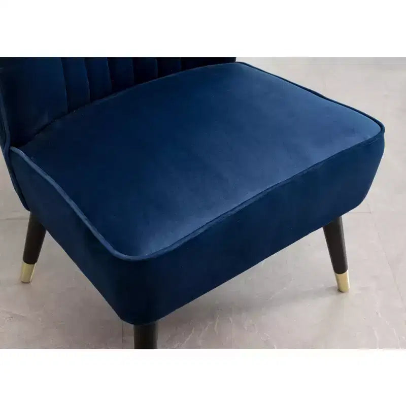 Roundhill Furniture Elon - Fauteuil d'appoint contemporain en velours, bleu