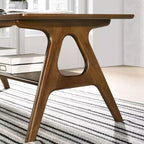 Table d'appoint avec étagère en bois Arona de style moderne du milieu du siècle par Roundhill Furniture