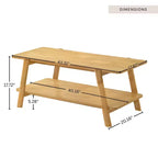 Table basse avec étagère en bois Metz Roundhill Furniture, style moderne du milieu du siècle