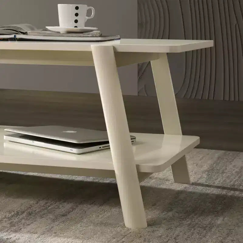 Table basse avec étagère en bois Metz Roundhill Furniture, style moderne du milieu du siècle
