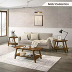 Table basse avec étagère en bois Metz Roundhill Furniture, style moderne du milieu du siècle