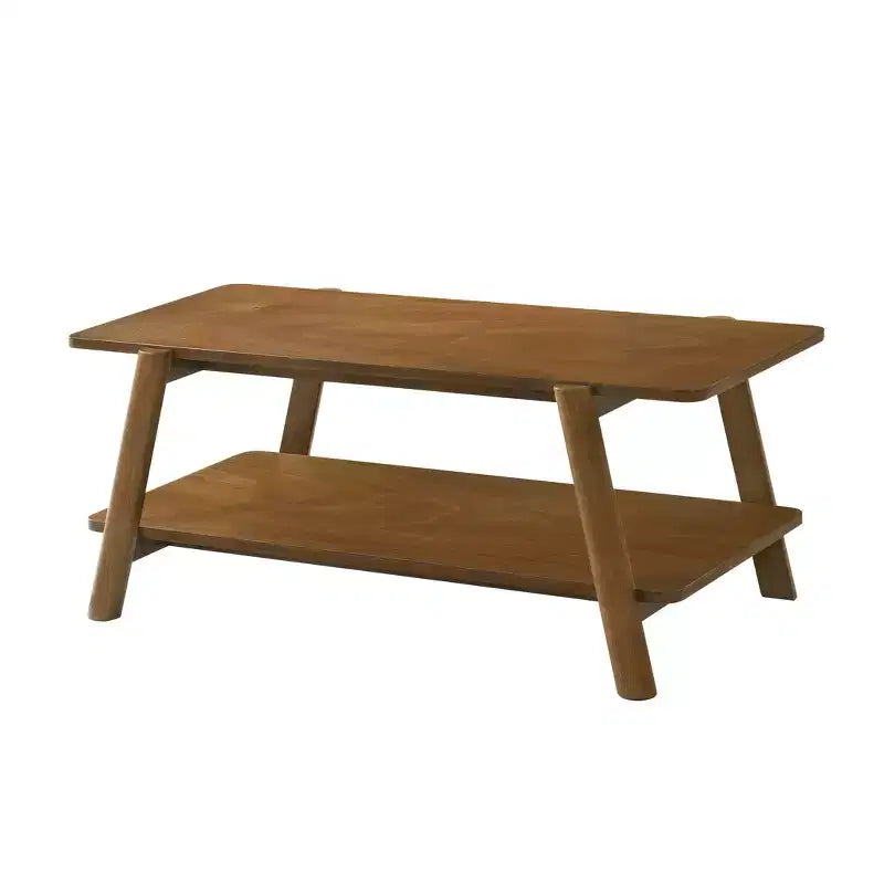 Table basse avec étagère en bois Metz Roundhill Furniture, style moderne du milieu du siècle