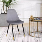 Chaises de salle à manger contemporaines en tissu Lassan de Roundhill Furniture, grises, lot de 4