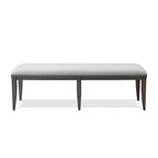 Banc de salle à manger capitonné avec garniture cloutée Grant de Roundhill Furniture, gris