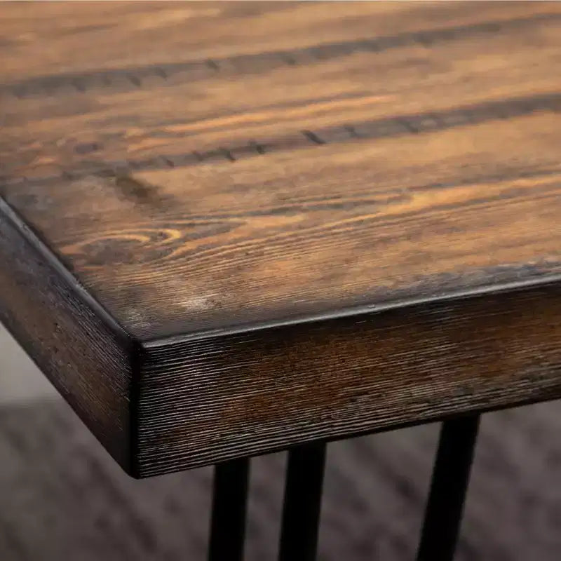 Ensemble de salle à manger 6 pièces Amisos, table à manger avec pieds épingles, 4 chaises et un banc en bois, 3 options de couleur