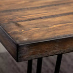 Ensemble de salle à manger Arroyo 7 pièces, table à manger avec pieds en épingle et 6 chaises à dossier croisé, noir intense