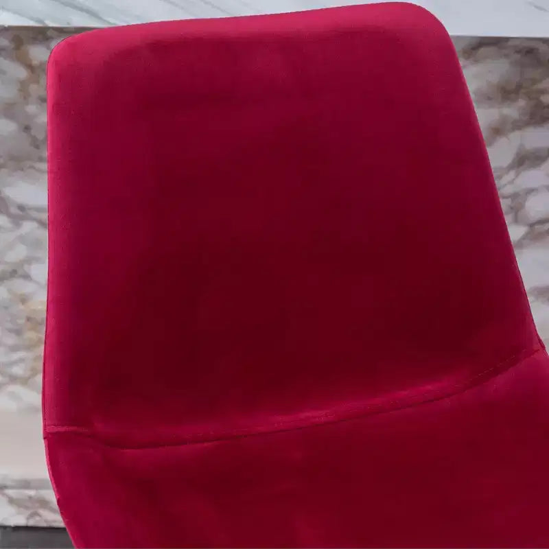 Tabouret de comptoir moderne en velours Aufurr de 26,50 po de Roundhill Furniture, rouge, ensemble de 2