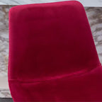 Tabouret de comptoir moderne en velours Aufurr de 26,50 po de Roundhill Furniture, rouge, ensemble de 2