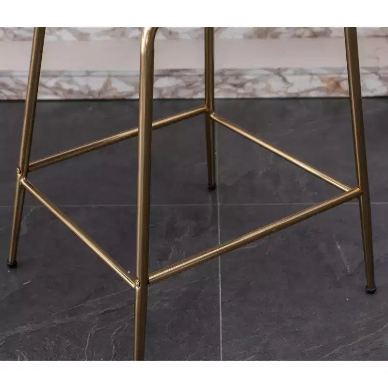 Tabouret de comptoir moderne en velours Aufurr de 26,50 po de Roundhill Furniture, rouge, ensemble de 2