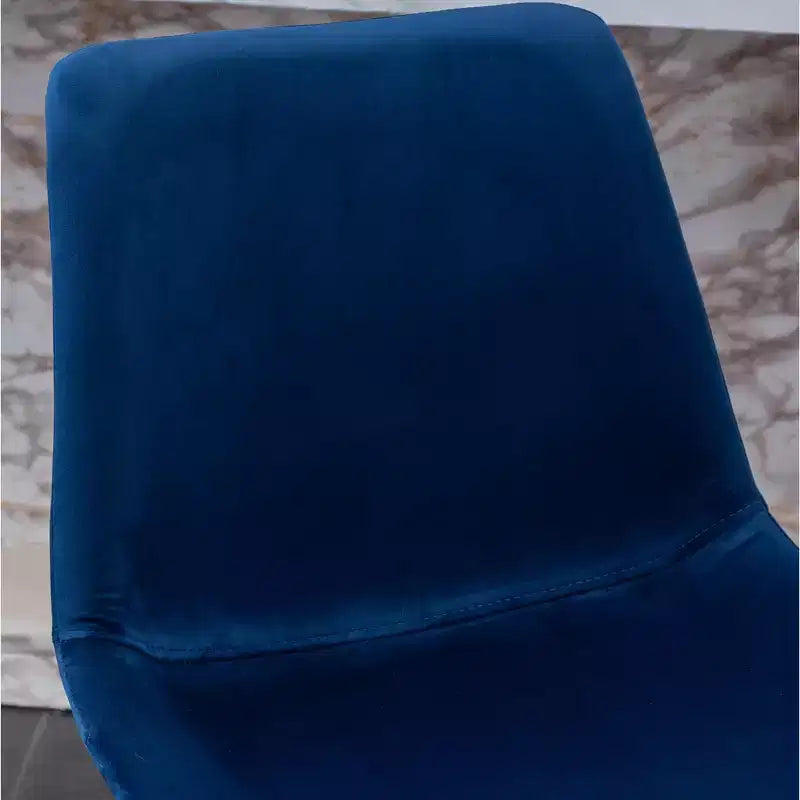 Tabouret de comptoir Roundhill Furniture Aufurr moderne en velours de 67,3 cm, bleu, lot de 2