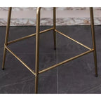 Tabouret de comptoir Roundhill Furniture Aufurr moderne en velours de 67,3 cm, bleu, lot de 2