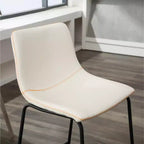 Tabourets de bar en cuir PU vintage Lotusville de Roundhill Furniture, blancs, lot de 2