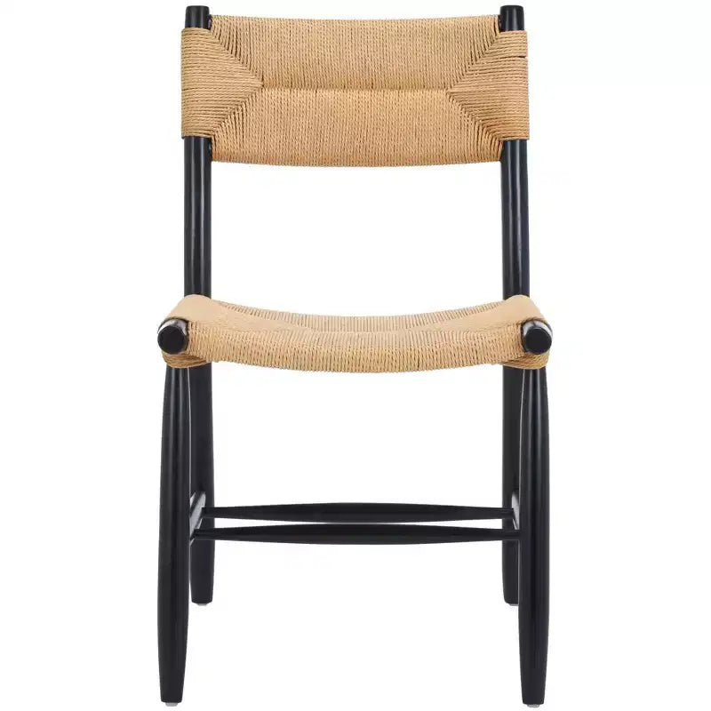 Chaise de salle à manger Floryn Rope (lot de 2) - DCH8805 - Naturel/Noir - Safavieh