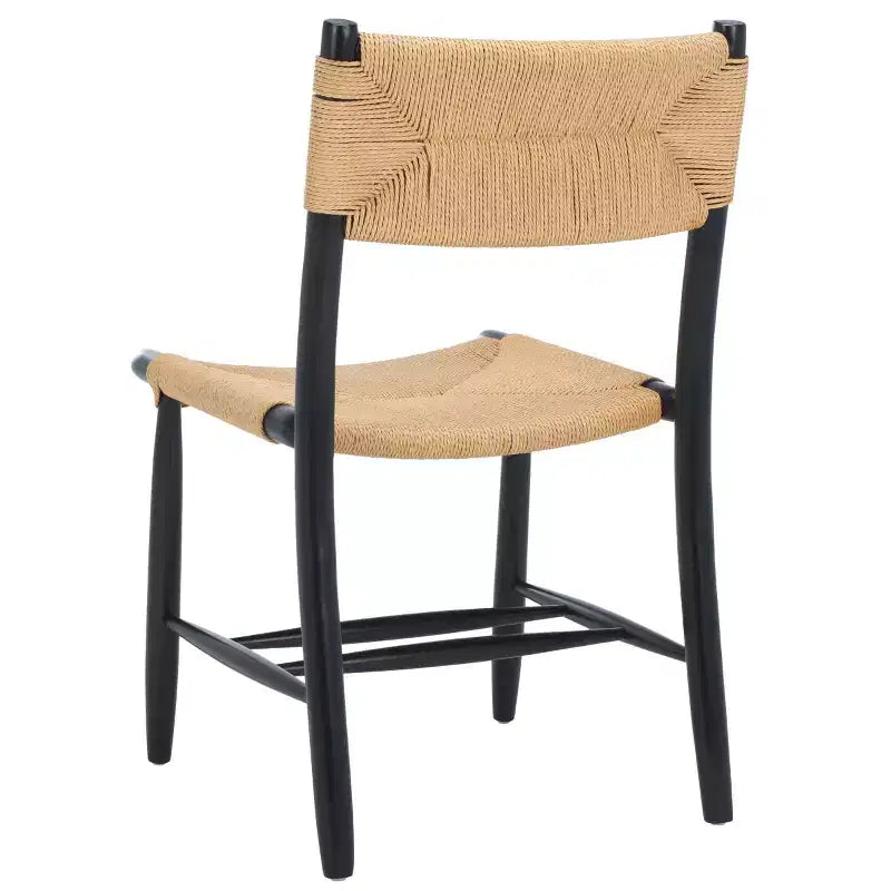 Chaise de salle à manger Floryn Rope (lot de 2) - DCH8805 - Naturel/Noir - Safavieh