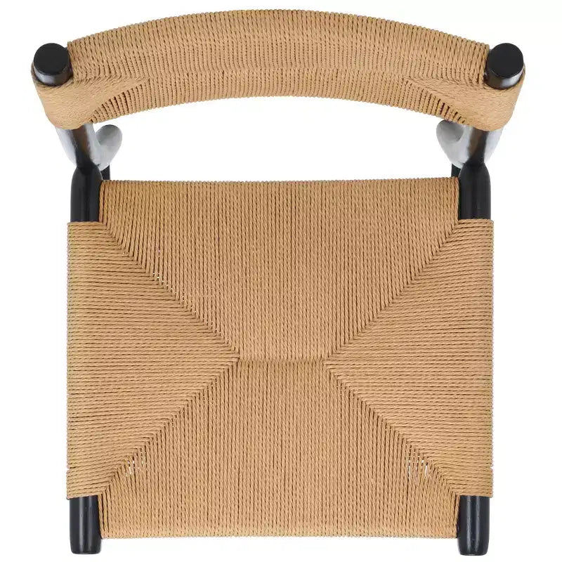 Chaise de salle à manger Floryn Rope (lot de 2) - DCH8805 - Naturel/Noir - Safavieh