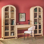 Bureau moderne Saracina Home 3 pièces cascade avec 2 bibliothèques hautes en verre
