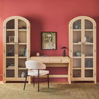 Bureau moderne Saracina Home 3 pièces cascade avec 2 bibliothèques hautes en verre