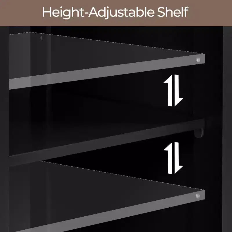 Yaheetech Meuble de Salle de Bain sur Pied à 4 Niveaux avec Porte Simple et Étagère Réglable pour Salle de Bain, Cuisine, Couloir