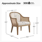 Fauteuil en bois massif et rotin Gordon Farmhouse, lot de 2 | HULALA HOME