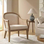 Fauteuil en bois massif et rotin Gordon Farmhouse, lot de 2 | HULALA HOME