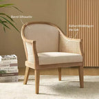 Fauteuil en bois massif et rotin Gordon Farmhouse, lot de 2 | HULALA HOME