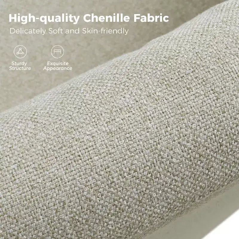 Fauteuil pivotant déhoussable Bernhard (lot de 2) avec tissu texturé et accoudoirs évasés | HULALA HOME