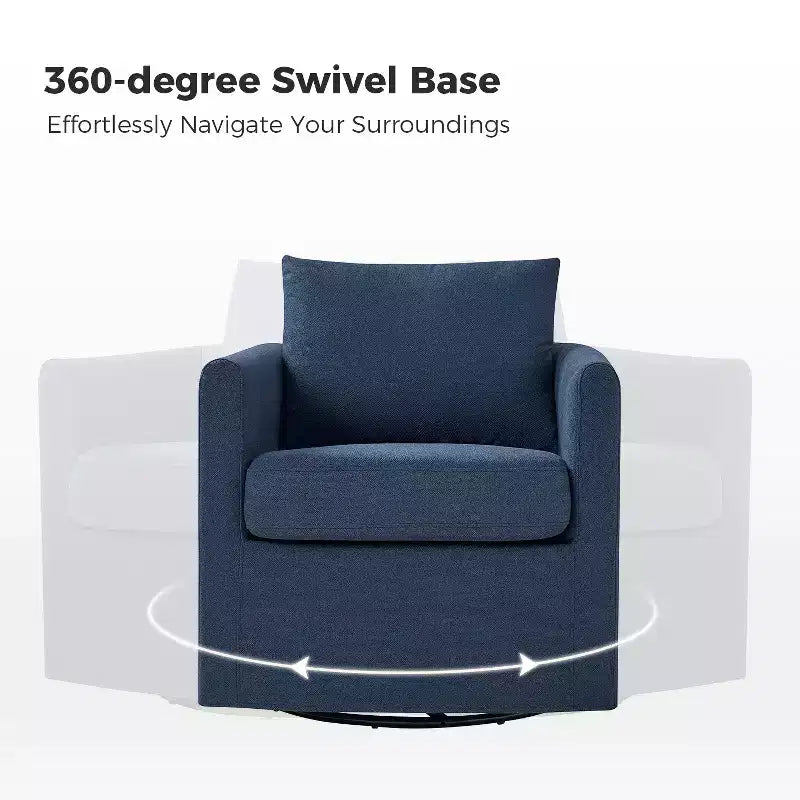 Fauteuil pivotant déhoussable Bernhard (lot de 2) avec tissu texturé et accoudoirs évasés | HULALA HOME