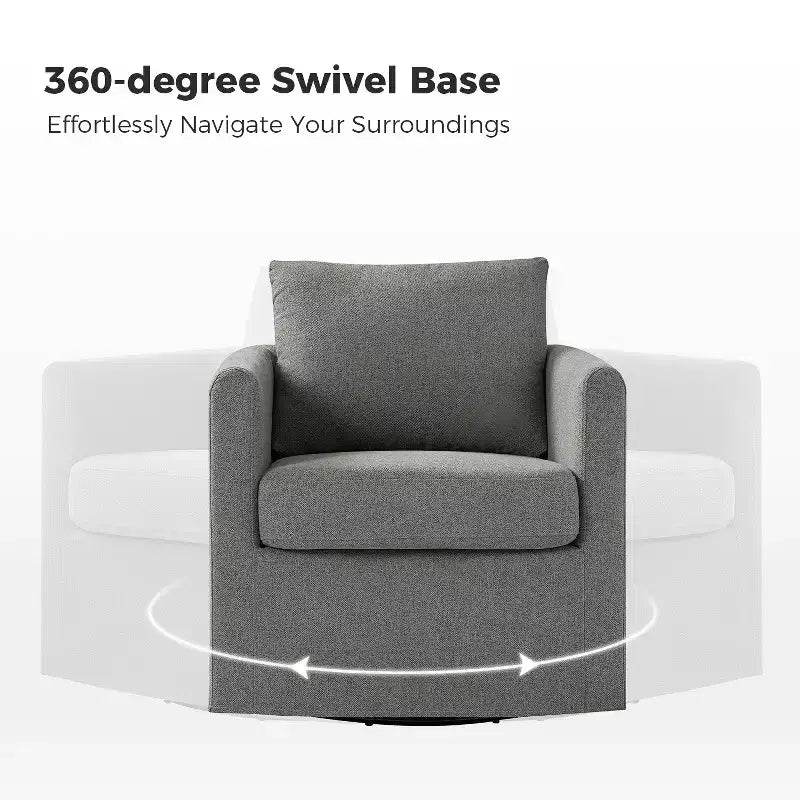 Fauteuil pivotant déhoussable Bernhard (lot de 2) avec tissu texturé et accoudoirs évasés | HULALA HOME