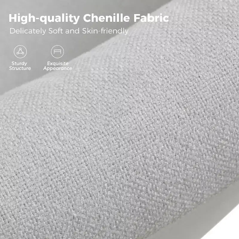 Fauteuil pivotant déhoussable Bernhard (lot de 2) avec tissu texturé et accoudoirs évasés | HULALA HOME