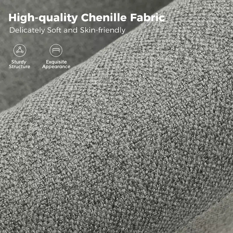Fauteuil pivotant déhoussable Bernhard (lot de 2) avec tissu texturé et accoudoirs évasés | HULALA HOME
