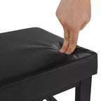 Banc à chaussures SONGMICS, meuble à chaussures à 3 niveaux pour entrée, organisateur de rangement avec siège rembourré en mousse, similicuir, cadre en métal, 31 x 81 x 49 cm