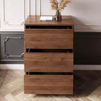 Table de chevet en bois Luck Live Mid-Century Modern 3 tiroirs pour chambre à coucher, meuble de rangement superposable pour bureau