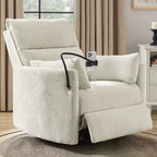 Fauteuil inclinable, pivotant et berçant Julius 38 Power Nursery avec port USB | HULALA HOME