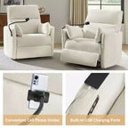 Fauteuil inclinable, pivotant et berçant Julius 38 Power Nursery avec port USB | HULALA HOME