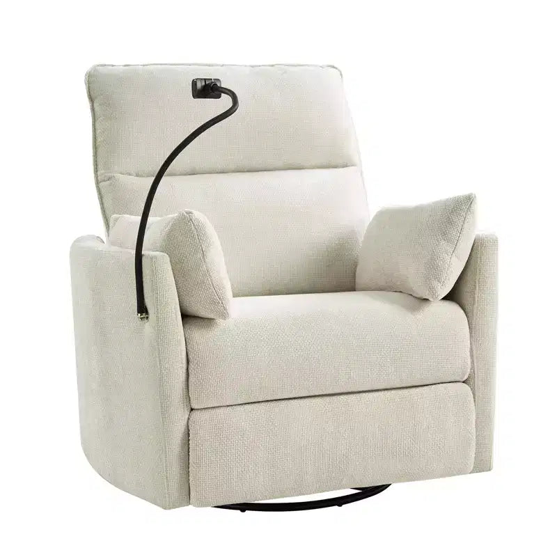 Fauteuil inclinable, pivotant et berçant Julius 38 Power Nursery avec port USB | HULALA HOME