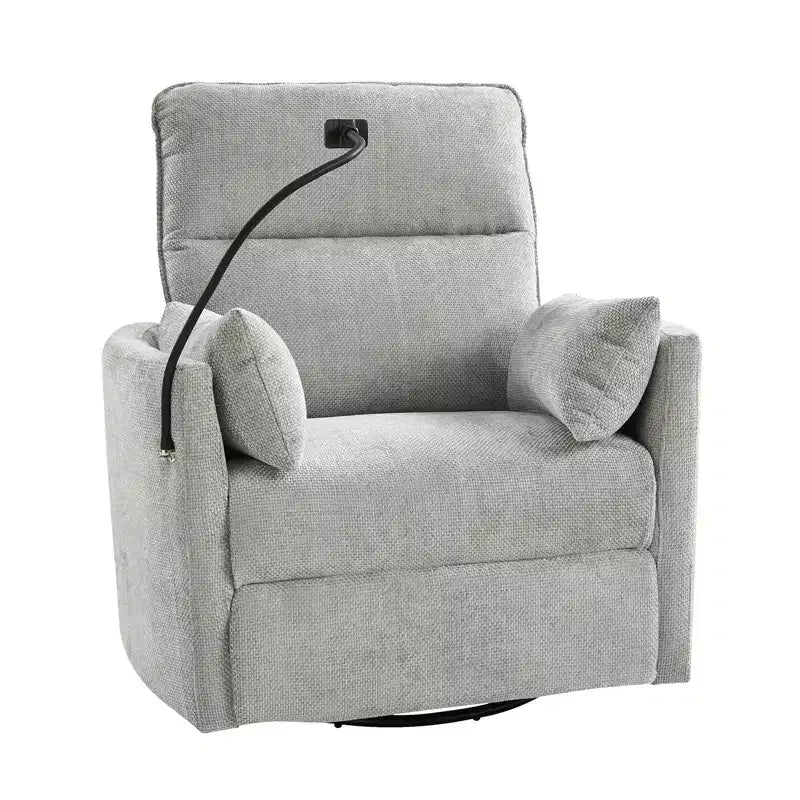 Fauteuil inclinable, pivotant et berçant Julius 38 Power Nursery avec port USB | HULALA HOME