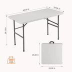 Table pliante JIONJOY, portable et robuste, avec poignée de transport, pour l'extérieur et l'intérieur, pour le camping