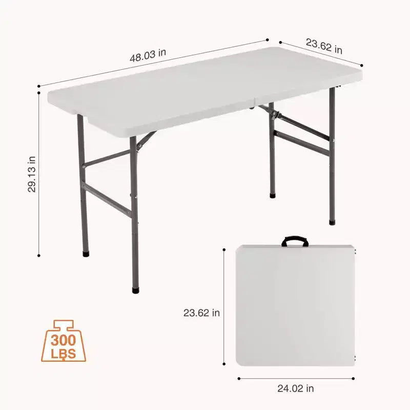 Table pliante JIONJOY, portable et robuste, avec poignée de transport, pour l'extérieur et l'intérieur, pour le camping