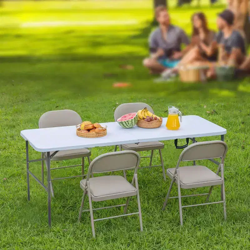 Table pliante JIONJOY, portable et robuste, avec poignée de transport, pour l'extérieur et l'intérieur, pour le camping