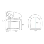 Lot de 6 chaises de salle à manger modernes rembourrées en similicuir Augusta de Manhattan Comfort