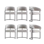 Lot de 6 chaises de salle à manger modernes rembourrées en similicuir Augusta de Manhattan Comfort