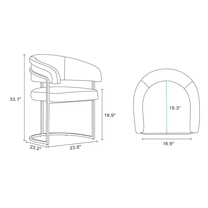 Lot de 6 chaises de salle à manger modernes rembourrées en similicuir Augusta de Manhattan Comfort