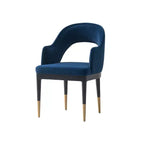 Fauteuil de salle à manger moderne Carrington en velours, par Manhattan Comfort